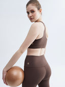 Legging de cintura extra alta. Sun Espresso