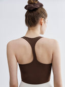 Magnolia Bodysuit Espresso. Body deportivo sostenible mujer