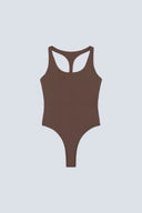 Magnolia Bodysuit Espresso. Body deportivo sostenible mujer