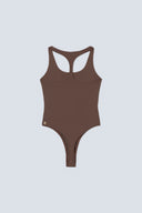 Magnolia Bodysuit Espresso. Body deportivo sostenible mujer